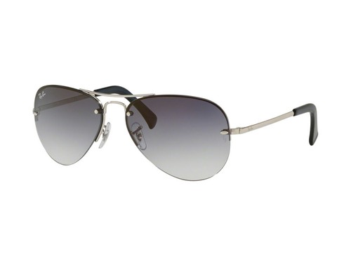 Ray-Ban Sunglasses RB3449 91290S Silver Man grad blue | eBay