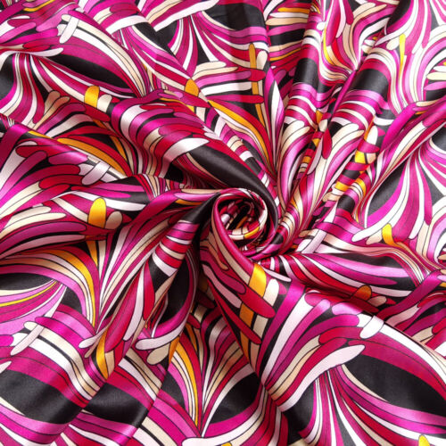 1 MeterX 1.48 Meter Soft Polyester Charmeuse Scarf Material Striped Satin Fabric - Bild 4 von 9