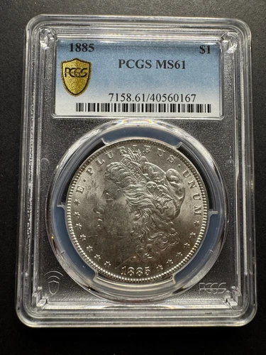 1885 $1 PCGS MS61 Grade Morgan Silver Dollar Coin