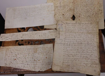 5 Französische Pergament-Urkunden 1527-1639 - Bild 1 von 4