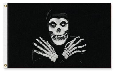CRIMSON GHOST Skeleton Flag HORROR punk rock PIRATES misfits FIENDS Black or Red