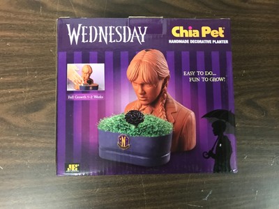 Chia Pet Wednesday Addams Jenna Ortega Decorative Planter Netflix NEW Open Box
