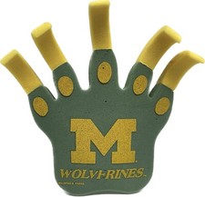 Vintage University Of Michigan Big House Football Foam Finger Hand NCAA