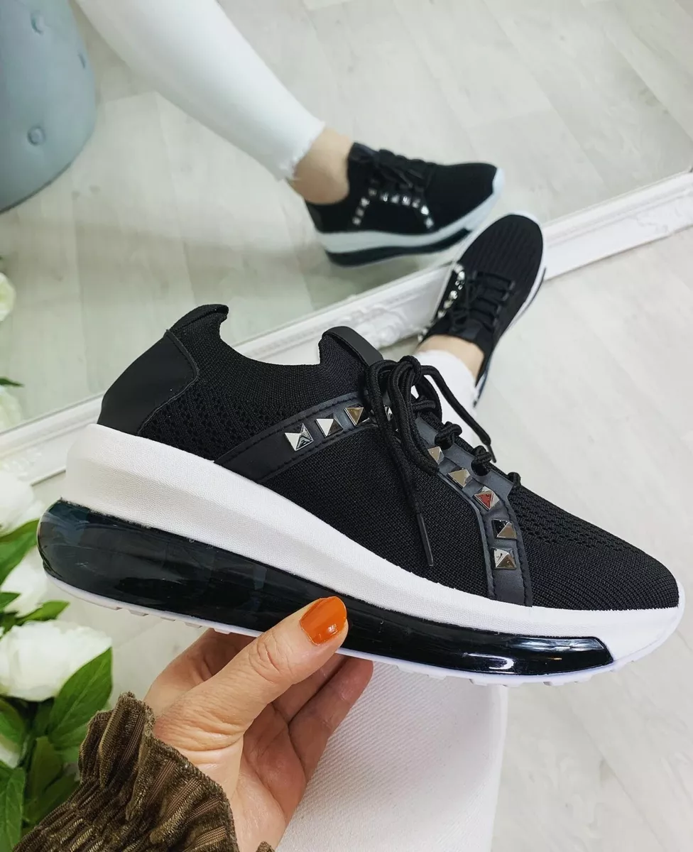 WOMENS LADIES LACE UP SPORT TRAINERS PARTY CHUNKY SNEAKERS WOMEN FASHION SHOES