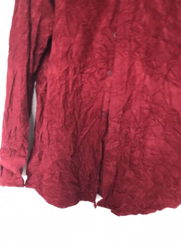 Point Zero Vintage Corduroy Shirt Burgundy Classic Fit 100% Cotton Size XL Mens - Picture 7 of 10