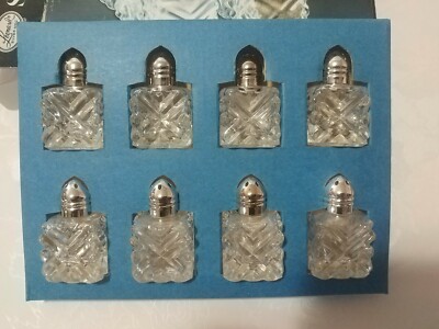 Leonard/Towle Silver-8 Plated Salt & Pepper Shakers 2''-Boxed-Japan-1980-new