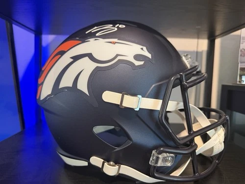 Bo Nix Denver Broncos Signed Full Size Replica Helmet Beckett COA