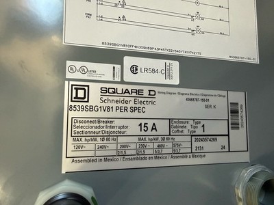 Square D Combination Motor Starter 8539SBG1V81  BRAND NEW MAKE AN OFFER!!