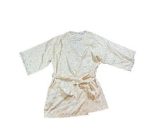 Y2K Victoria's Secret Gold Label Ivory Lace Robe Fairy Coquette Bridal Sequins