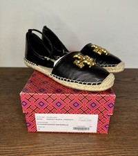 Tory Burch Eleanor D'orsay Espadrille in Perfect Black Size 7
