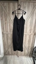 Express Black Sleeveless Draped Front Dress size Large