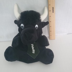 Arts Toy Bull Bear Hand Puppet Plush Fidelity Tie Stock Market