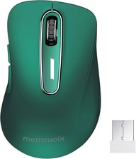 Dark Green 2.4G Wireless Mouse 1400 DPI Portable USB Receiver For Laptop