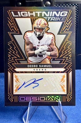 Deebo Samuel 2022 Panini Obsidian - Lightning Strike Electric Etch 19/75 Jersey#