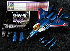 G1 1984 THUNDERCRACKER • RUB SIGN COMPLETE w/TECH SPEC • VINTAGE G1 TRANSFORMERS