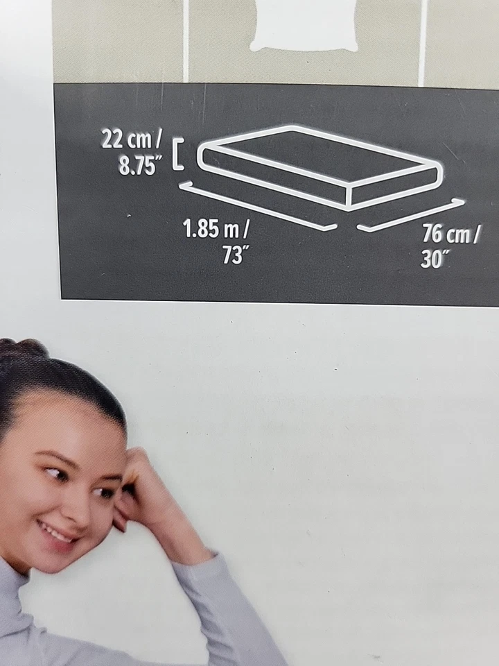 Geniune Bestway Single Air Mattress 185x76x22cm Inflatable Bed NEW - Image 3 of 4