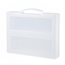 A4 File Storage Box, Clear File Organiser with Handle, Filling Document Organ...