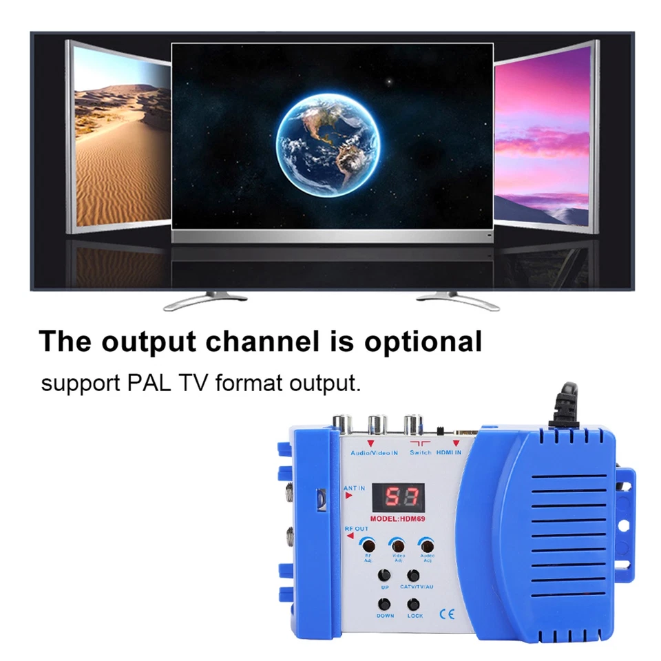 HDM69 Digital RF Modulator AV zu RF Konverter VHF UHF PAL Standard Modul FG - Bild 4 von 4