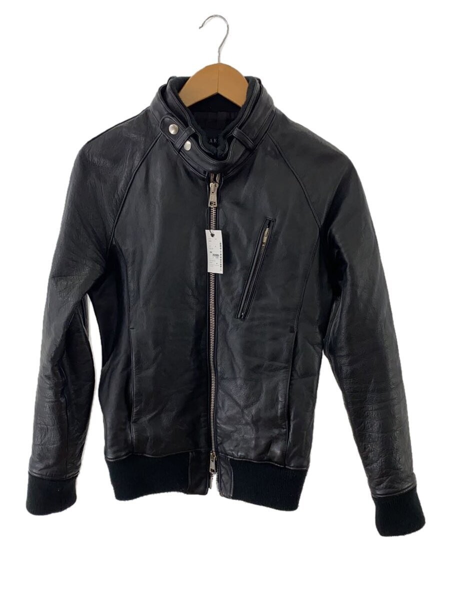Akm Single Rider Leather Jacket in Black Size M 173