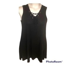 Bobbie Brooks Sz S Lace Up Little Black Dress NEW NWT