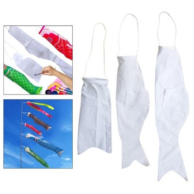 DIY Blanko Japanische Karpfen Flagge Kinder Graffiti Zeichnung Flagge Festival hängend