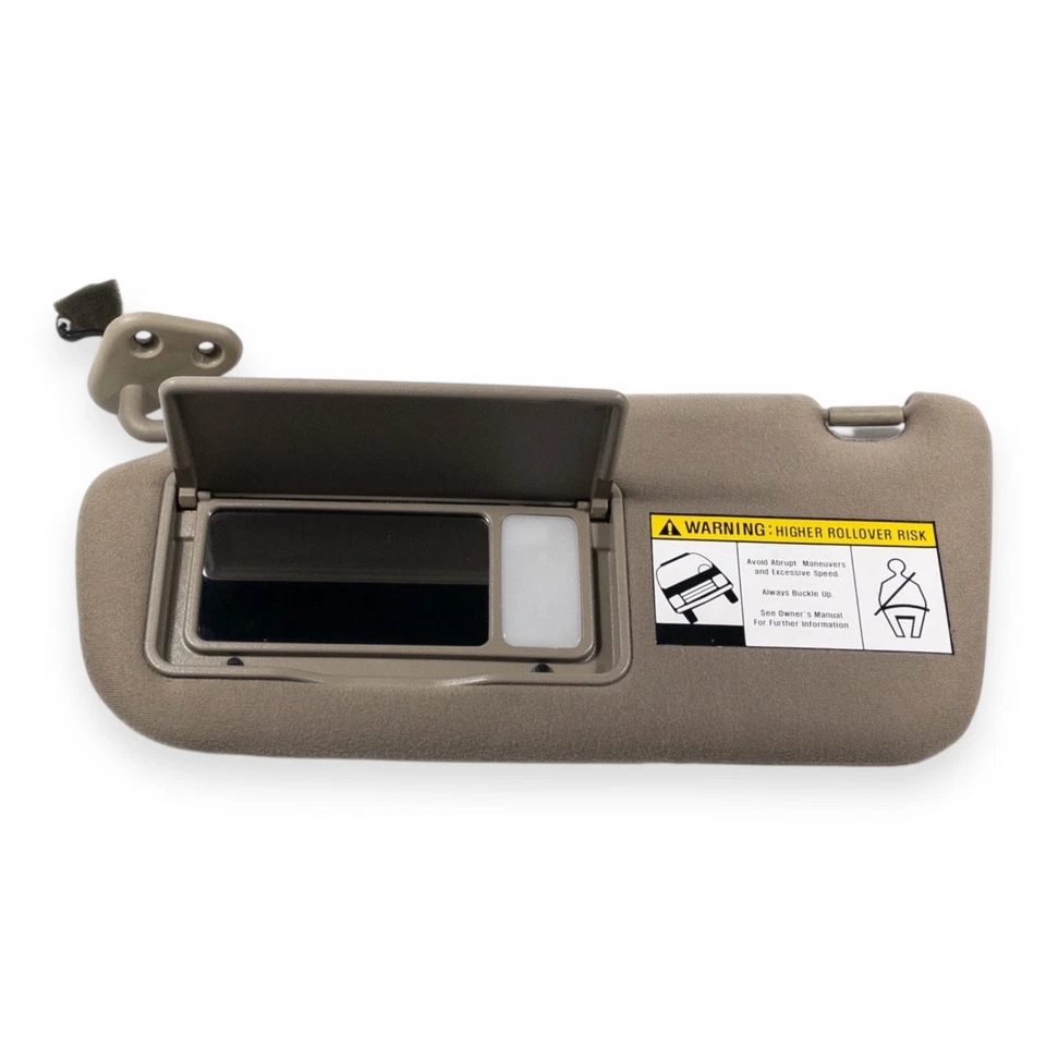 2001-2004 Hyundai Santa Fe водитель левая сторона солнцезащитный козырек с подсветкой желтовато-коричневый коричневая ткань - Изображение 4 из 4