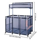 AplusChoice Rolling Mesh Pool Storage Bin 10 Wheels Double Decker & Mesh Cover — photo 9