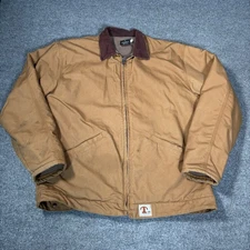 Tyndale FR Flame Resistant Jacket Mens XL Tall Chore Coat Fleece Lined Canvas