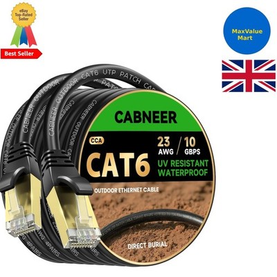 Cat 6 Outdoor Ethernet Kabel 40 m - robust, flexibel, ideal für direkte Bestattung