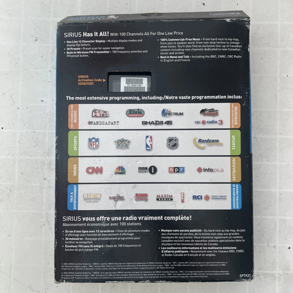 Brand New Sirius Sportster Replay Satellite Car Radio Model SP-TK2 - Image 2 of 3