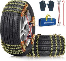 8pcs Steel Tire Snow Chains For Car Suv Trucks Pickup Wheel Heavy Duty Anti-skid