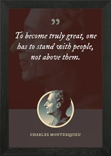 To become truly great one Framed Wall Art Poster Canvas Print Picture