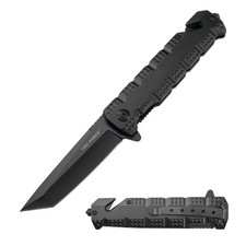 8.30" Tac-Force Spring Assisted Knife w/Aluminum Handle-Belt Cutter Glass Punch
