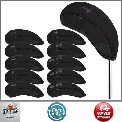 Golf Iron Head Covers 10Pcs Neoprene USA Flag Club Protector Blue Multi Color