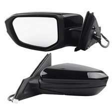 Left Driver Side Door Mirror Compatible with Left-3Pins-without Heated Black