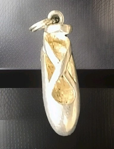 Vintage JAMES AVERY Jewelry Sterling Silver 925 Ballerina Slipper Toe Shoe Charm