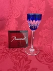 NEW FLAWLESS Blue BACCARAT France Glass PICCADILLY Crystal CORDIAL LIQUEUR SHOT