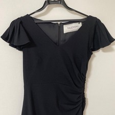 Valentino Suit Dress Size S Cleaned Side Shirring Black Limited Edition VHTF Des
