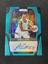 Jewell Loyd 2025 Panini WNBA Prizm #SG-JL Teal Signatures Auto /35 Aces Champion