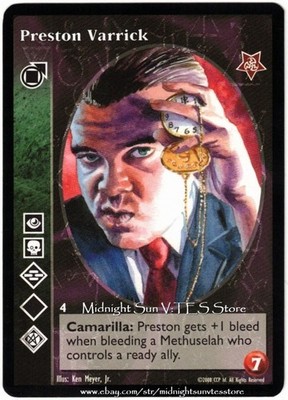Preston Varrick Tremere Twilight Rebellion V:TES VTES Vampire CCG
