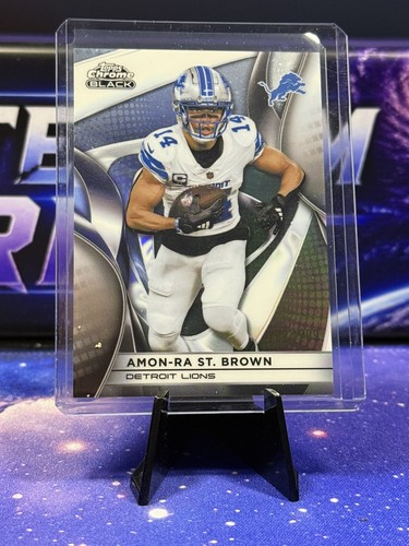 2025 Topps Chrome Black Amon-Ra St. Brown Detroit Lions  /299