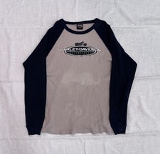 Vintage Harley Davidson Beige Holoubek Waffle Thermal L