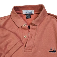 Murray's Toggery Shop Golf Polo Men's Medium Coral Salmon Casual
