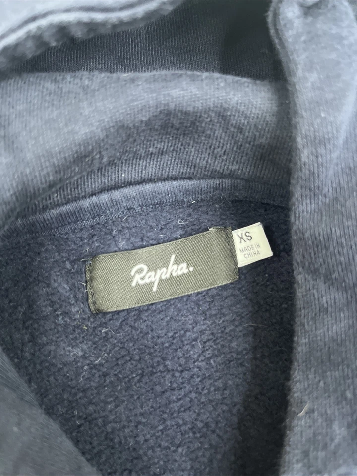 RAPHA BREVET Organic Cotton Hoodie,Dark Navy/White/High-Viz Pink, Sz XS - Image 4 of 4