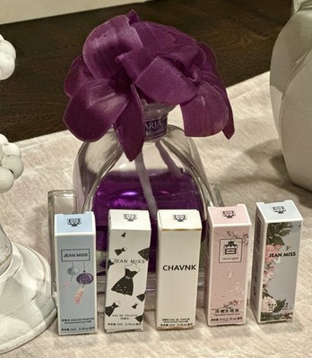 New Jean Miss & Chavnk Mini Perfume Discovery Set 5 Piece Variety Sample For Her