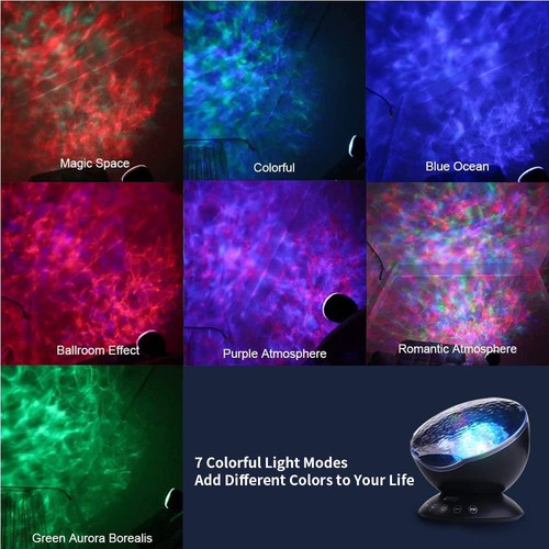 Ocean Wave Projector, Night Light Projector with Remote Control Timer, Dimmab... - Picture 2 of 7