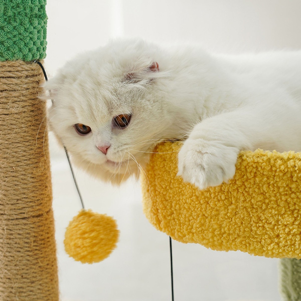 Cat Tree With Sisal Scratching Post Cactus Shape Breathable Cat