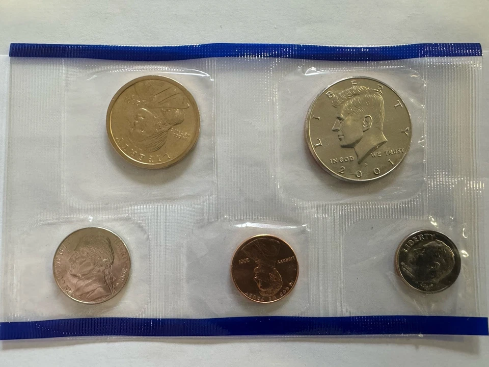 2001  P and D UNITED STATES MINT UNCIRCULATED COIN SETS WITH OGP + COA. 20-COINS - Image 3 of 4