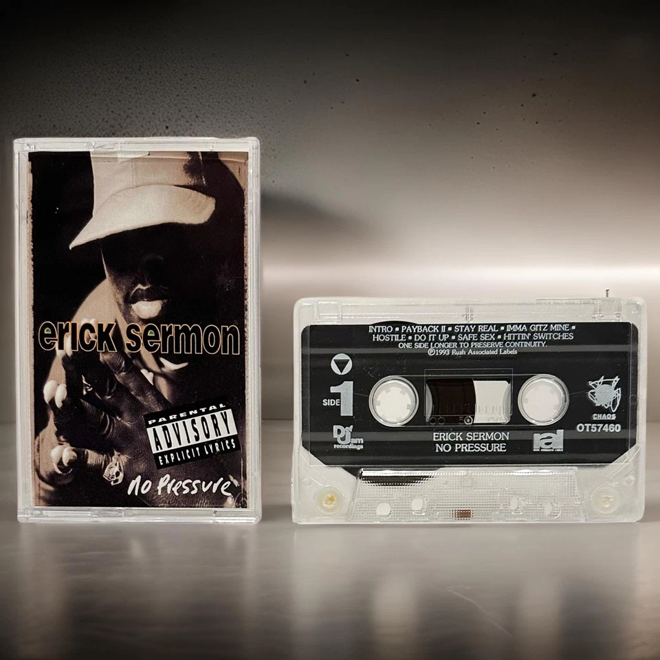 •ERICK SERMON - NO PRESSURE• ~1993 OG PRESSING~ (CASSETTE TAPE) (2) - Image 2 of 4