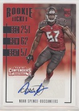 2016 Panini Contenders Rookie Ticket Noah Spence #176 Auto kx2